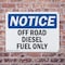 Signmission Off Road Diesel Fuel Only OSHA Notice Sign, Plastic, 14in W x 10in L, 2PK OS-2PACK-NS-P-1014-L-16929 - alternate 8